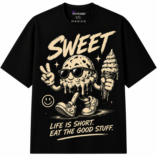Sweet Cold Gold 270GSM Unisex Classic Fit Crew Tee - Ovrdse