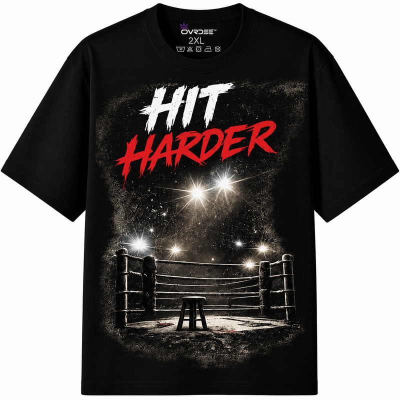 Hit Harder 270GSM Unisex Classic Fit Crew Neck T-shirt - Ovrdse