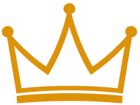 Gold crown with 'BUILT TO LAST' text on a white background