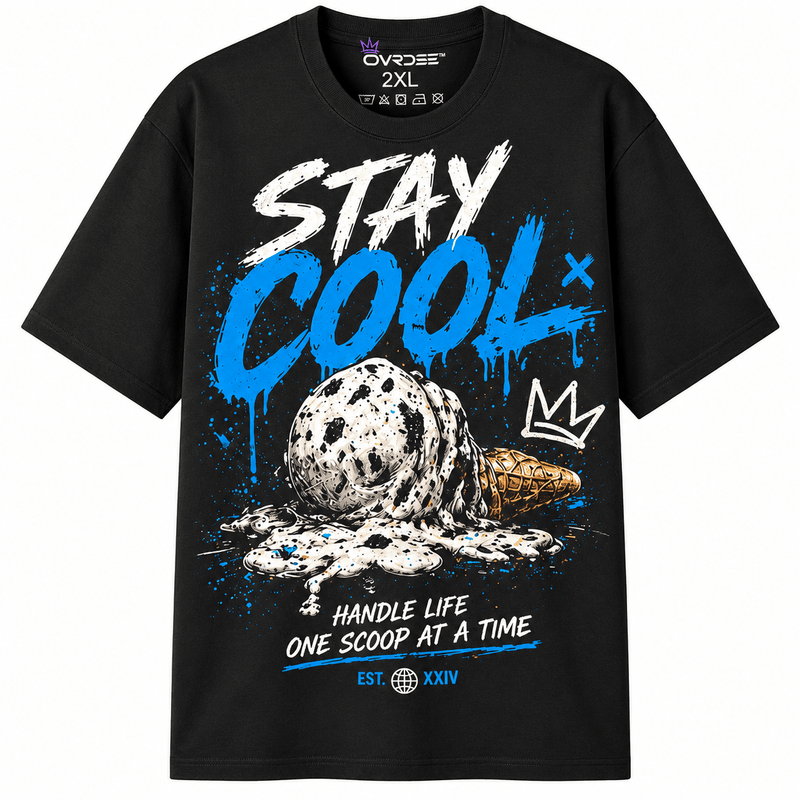 Stay Cool Cold Serve 270GSM Unisex Classic Fit Crew Tee - Ovrdse