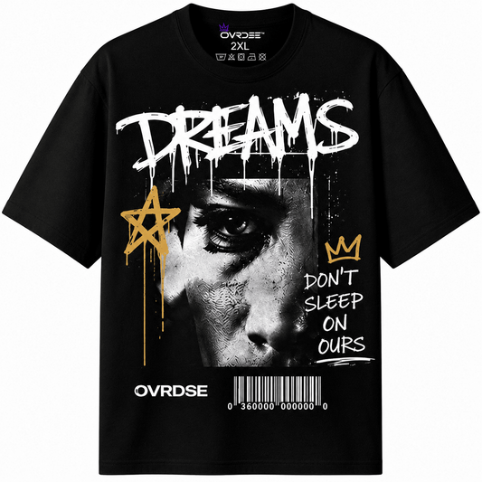 Dreams 270GSM Unisex Classic Fit Crew Tee - Ovrdse