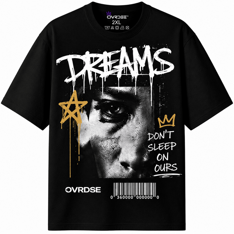 Dreams 270GSM Unisex Classic Fit Crew Tee - Ovrdse